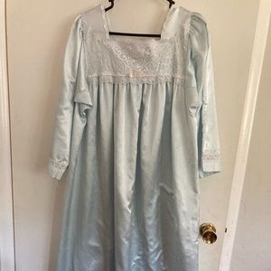 Vintage Christian Dior blue satin nightgown